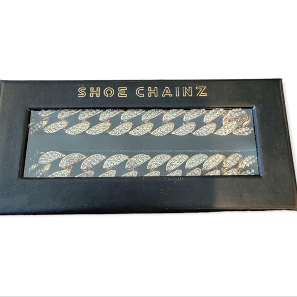 Shoe Chainz NIB Gold Plated Bling shoe Jewelry - Picture 1 of 6